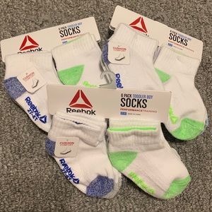 (3) packs toddler boy Reebok socks